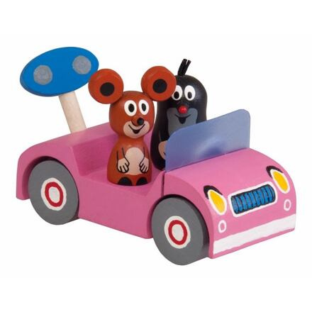 Detoa Krtek na výletě růžové auto
