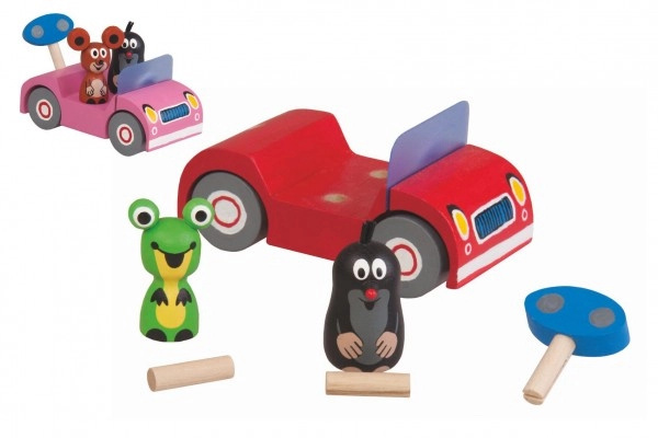 Detoa Krtek na výletě růžové auto