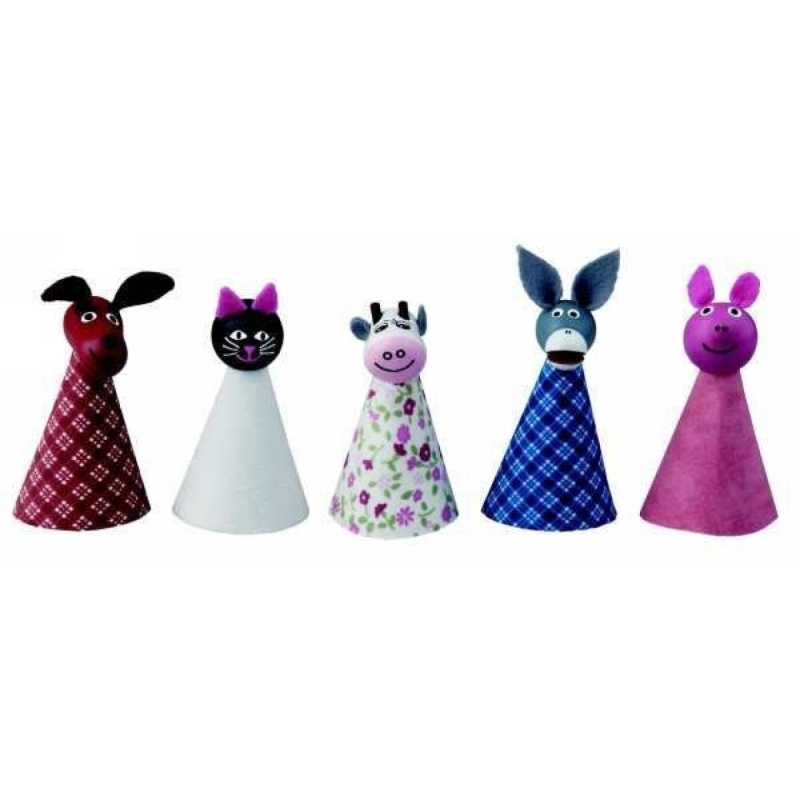 Prstoví maňásci, zvířátka 5ks