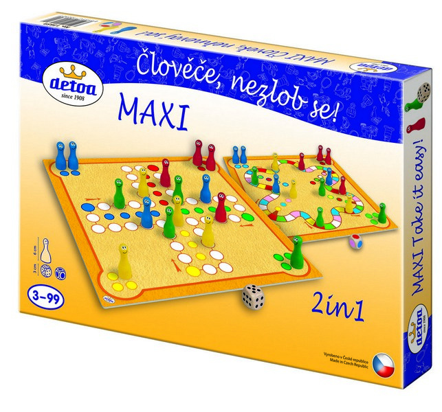 Člověče, nezlob se maxi 2v1 společenská hra v krabici 33,5x23x3,5cm