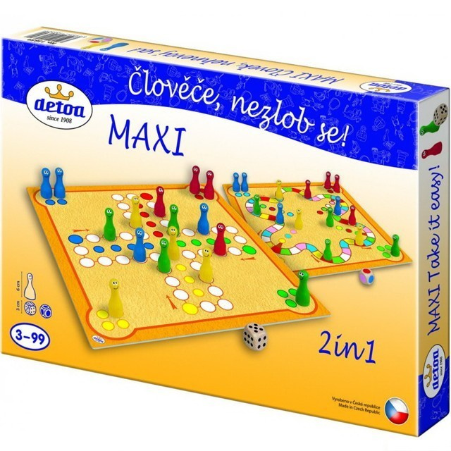 Člověče, nezlob se maxi 2v1 společenská hra v krabici 33,5x23x3,5cm