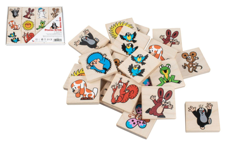 Dřevěné pexeso Krtek