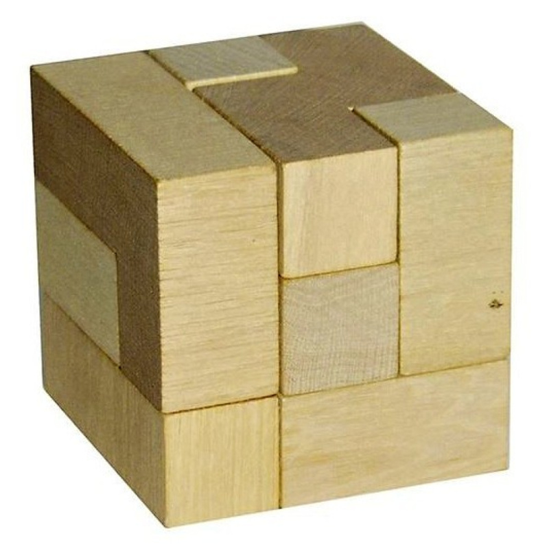 Detoa Dřevěný hlavolam kostka