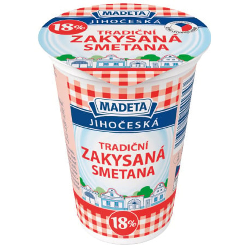 Madeta Jihočeská zakysaná smetana 18%