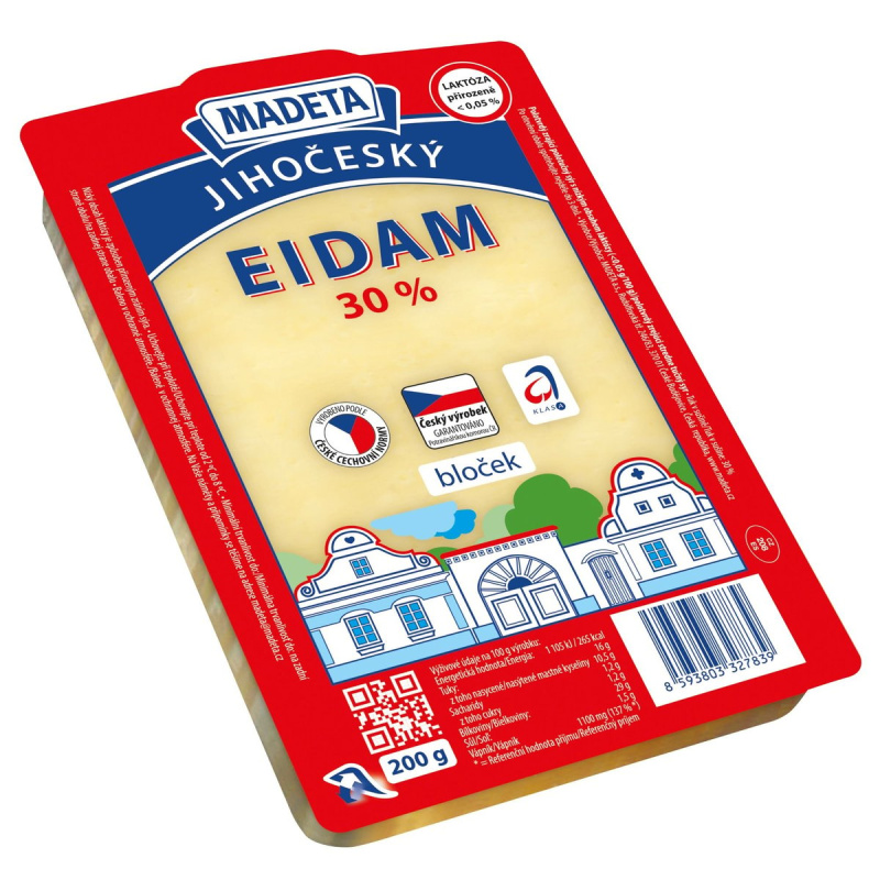 Madeta Eidamský sýr 30% bloček
