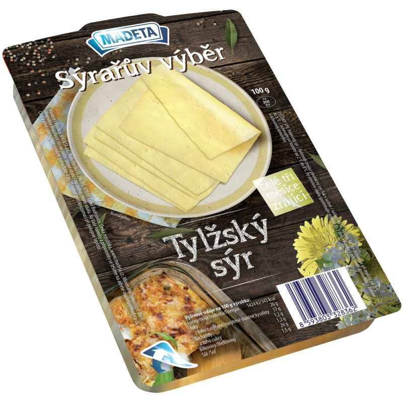 Madeta Sýrařův výběr Tylžský sýr 45 % plátky