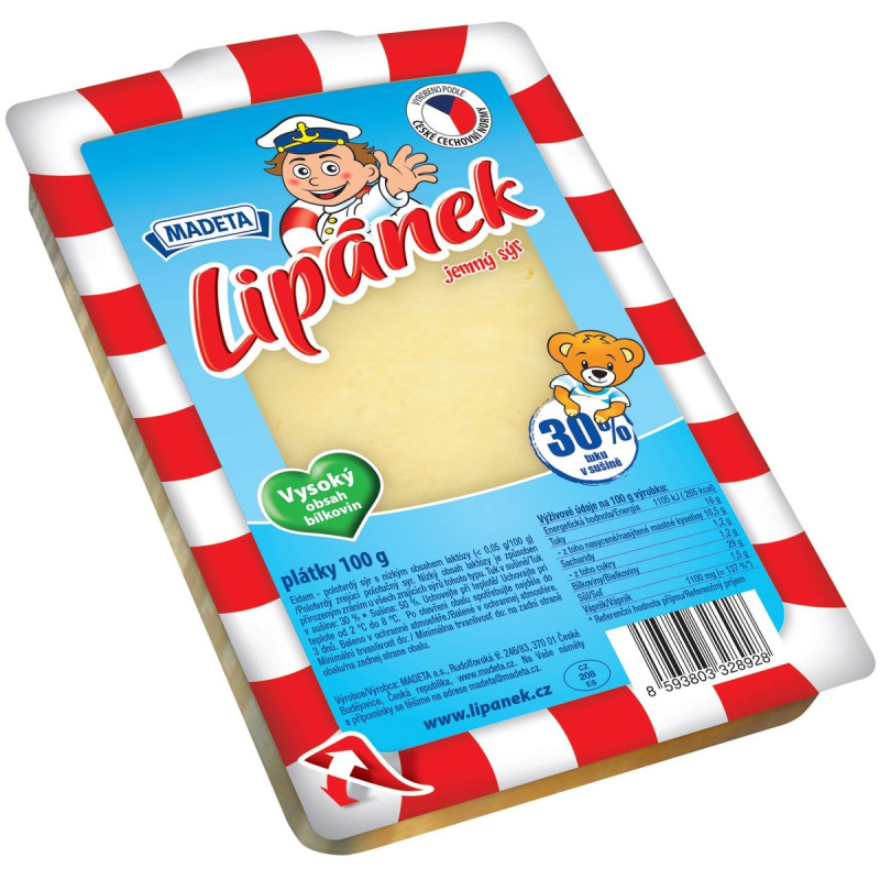 Madeta Lipánek sýr 30% plátky