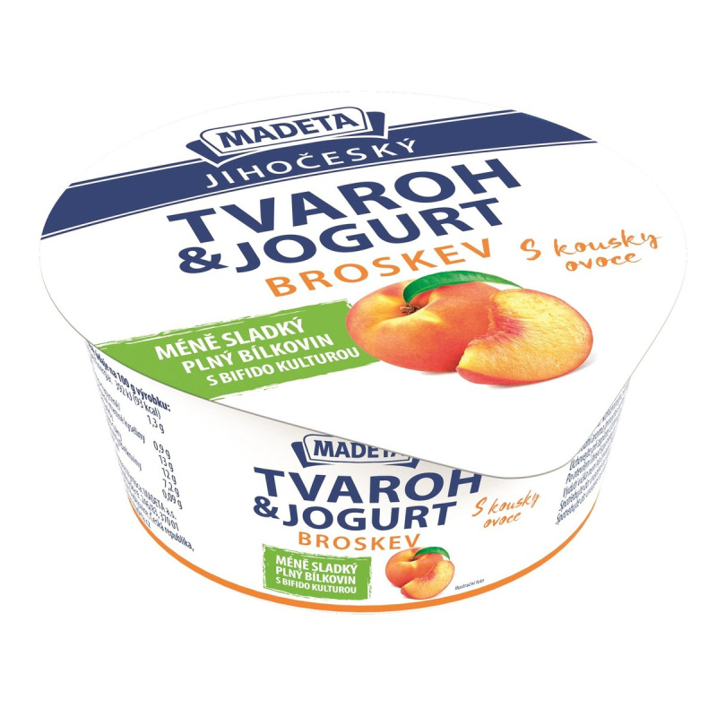 Madeta Jihočeský tvaroh&jogurt broskev