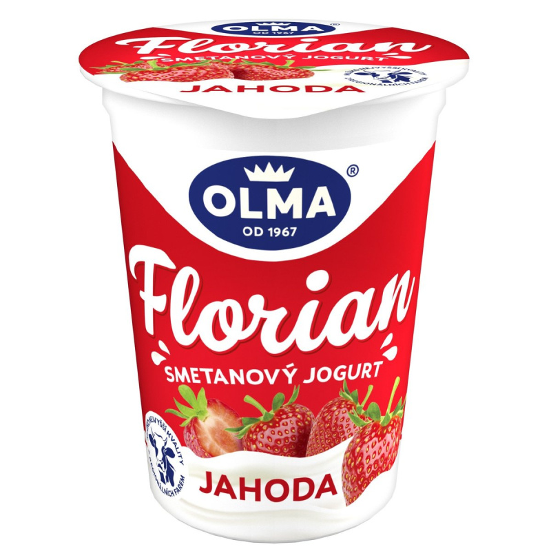 Olma Florian smetanový jogurt jahoda