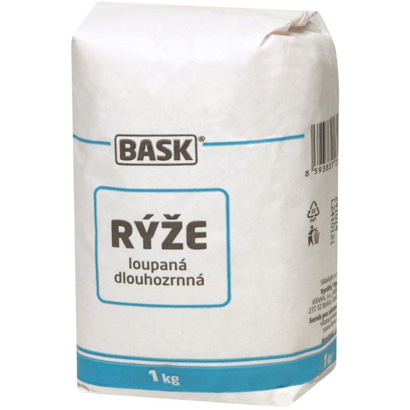 BASK rýže loupaná dlouhozrnná