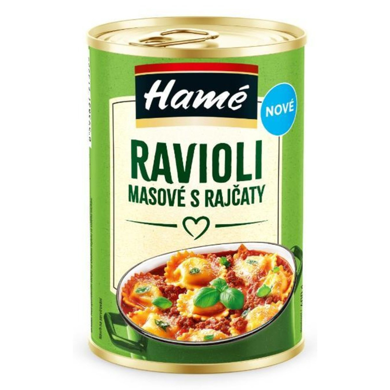 Hamé Ravioly masové s rajčaty