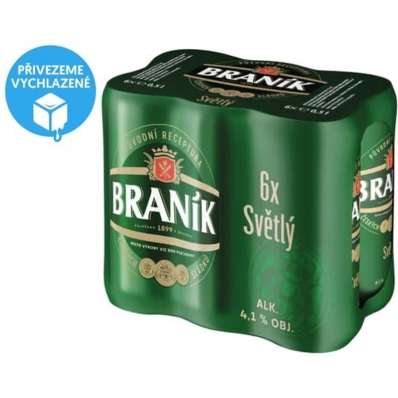 Braník Pivo výčepní světlé 6×0,5 l