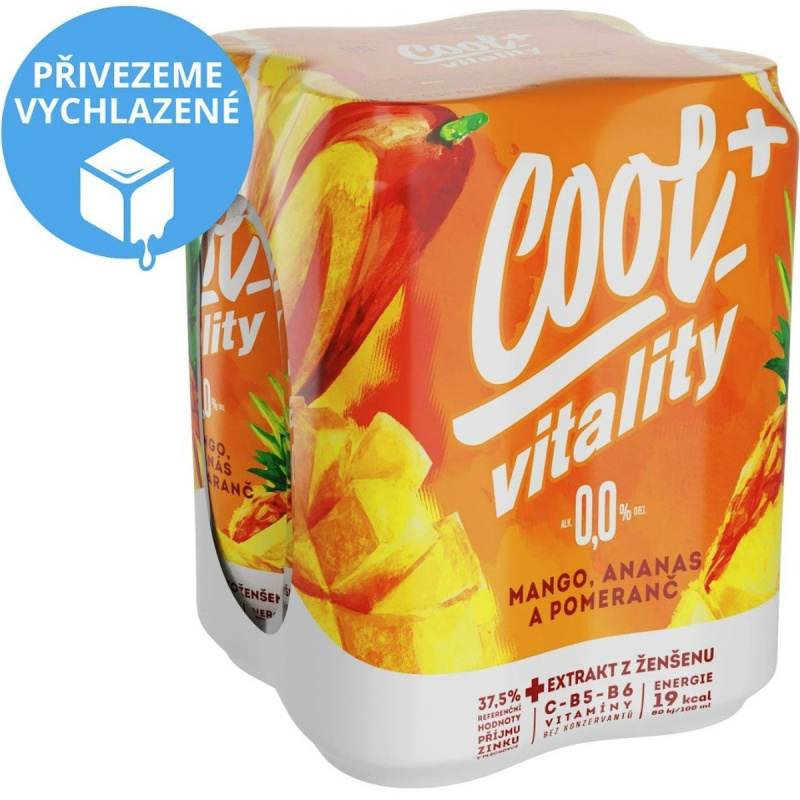 Cool+ Vitality plech 4×0,5 l nealkoholický