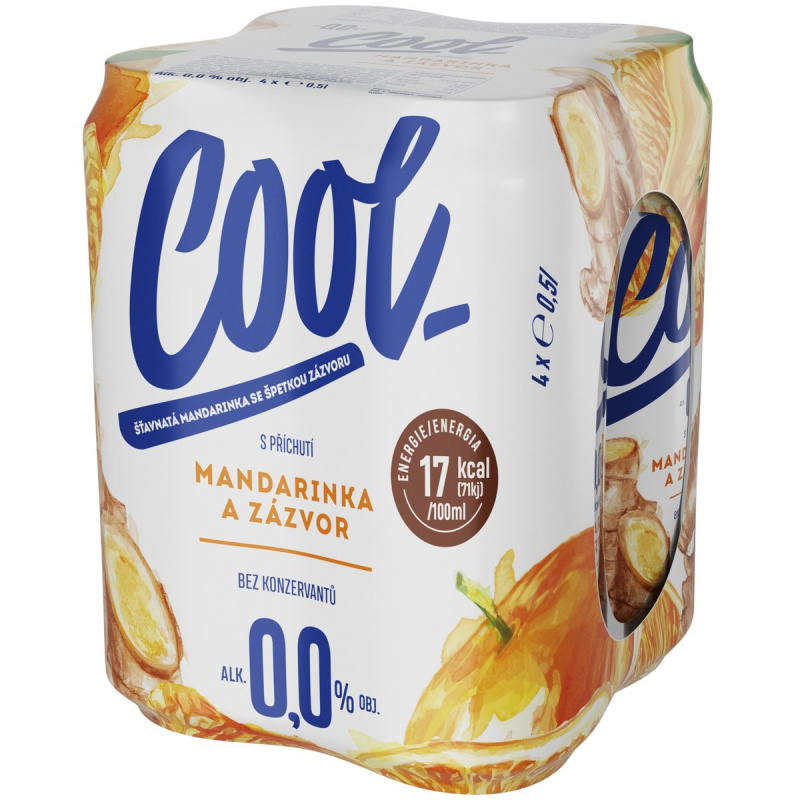 Cool Nealkoholické mandarinka a zázvor 4×0,5 l plech