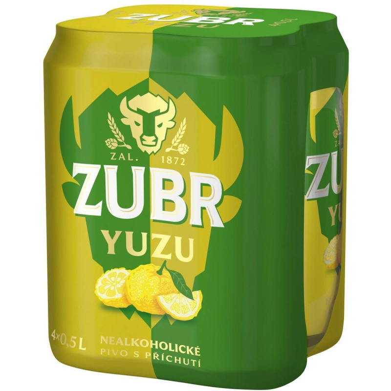 Zubr Yuzu nealko plech (4×0,5 l)