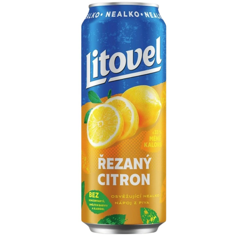 Litovel Řezaný citron nealko plech