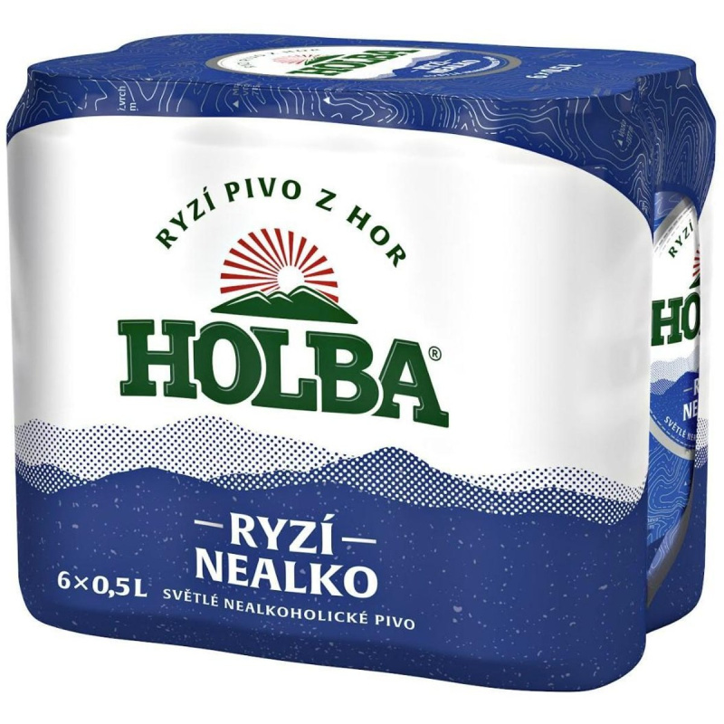 Holba Ryzí nealko plech (6×0,5 l)