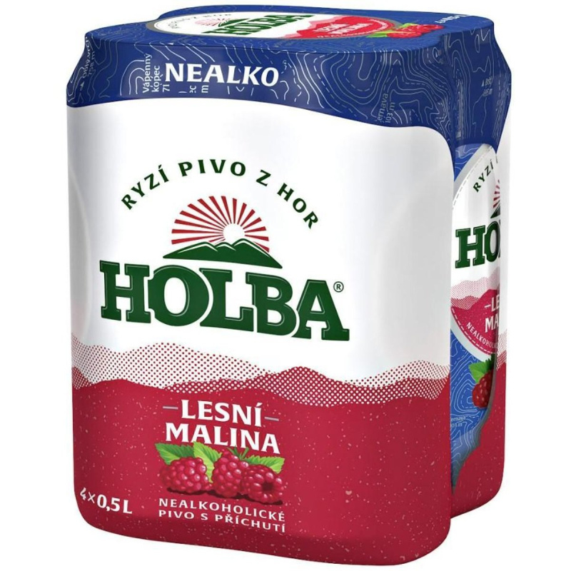 Holba Lesní malina nealko plech (4×0,5 l)