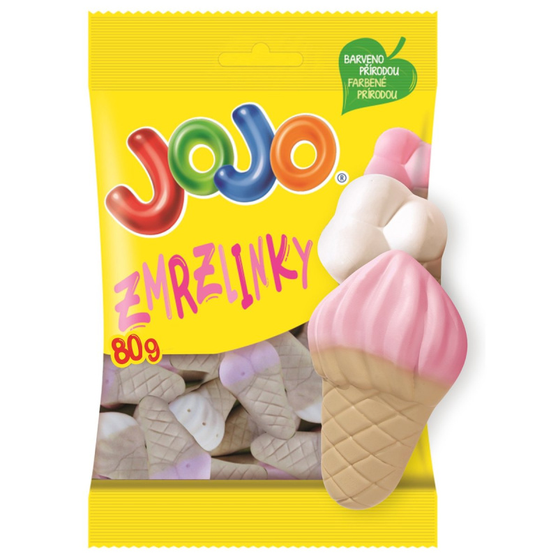 Jojo Zmrzlinky pěnové želé bonbóny s ovocnými příchutěmi