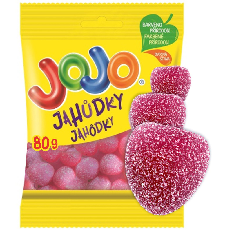 Jojo Jahůdky želé bonbóny s jahodovou příchutí