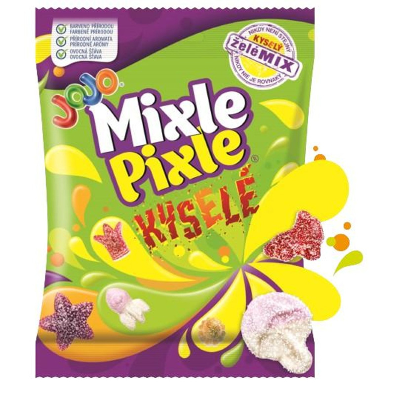 Jojo Mixle Pixle Kyselé želé bonbóny s ovocnými příchutěmi