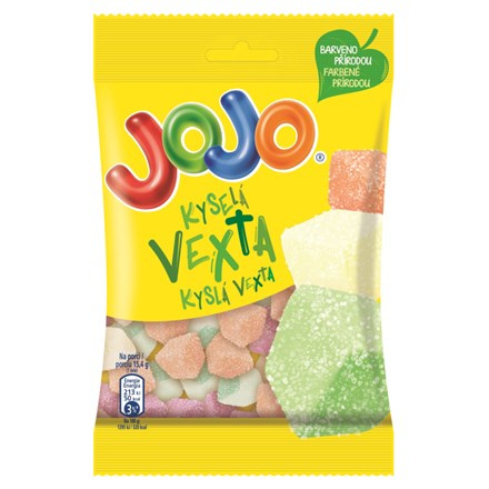 Jojo Vexta kyselá, želé bonbóny s ovocnými příchutěmi