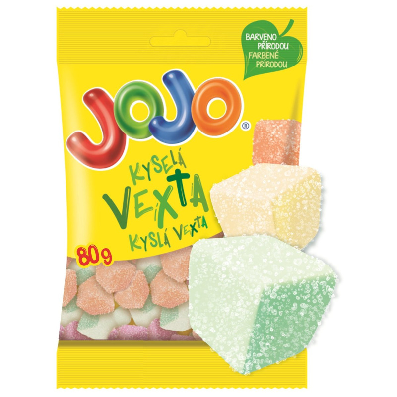Jojo Vexta kyselá, želé bonbóny s ovocnými příchutěmi