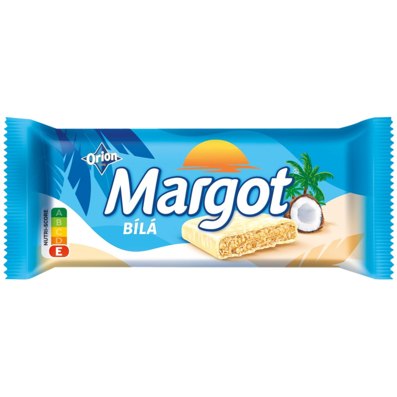 Orion Margot bílá, tyčinka s kokosem v bílé polevě
