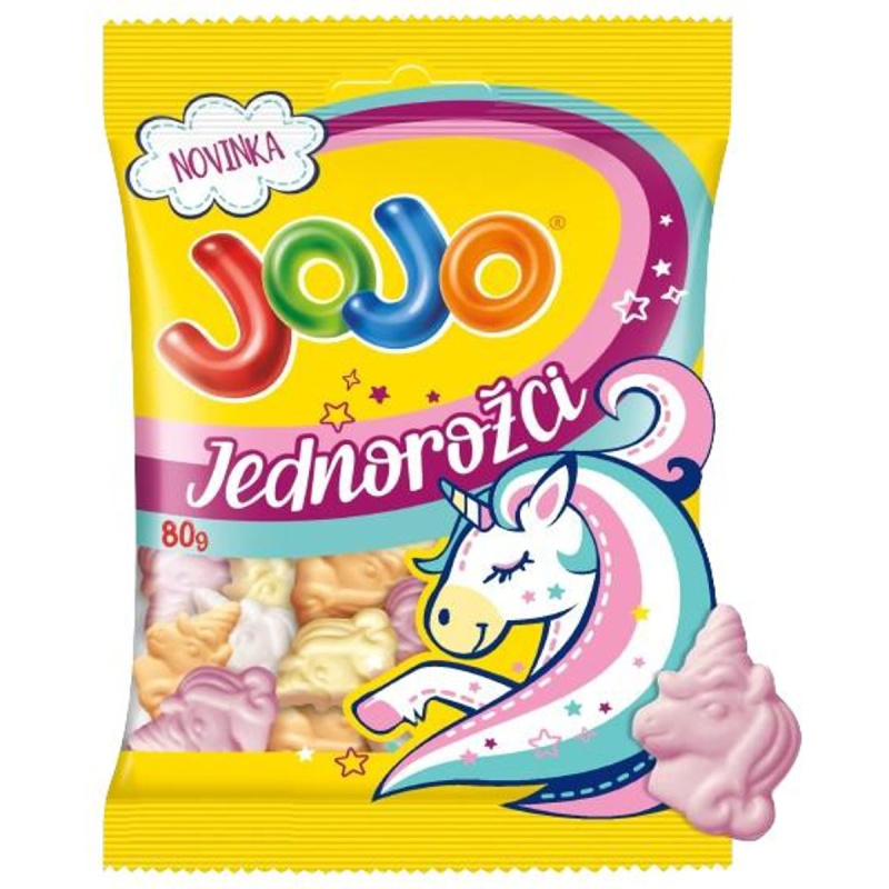 Jojo Jednorožci želé bonbóny s ovocnými příchutěmi