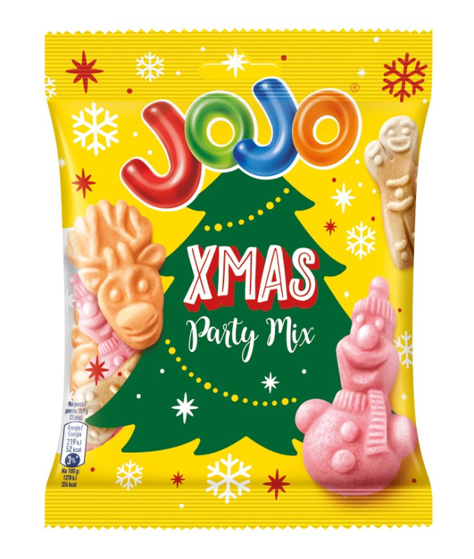 Jojo Xmas Party mix želé bonbóny s příchutí ovoce a koření