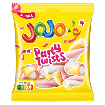 Jojo PartyTwist Pěnové bonbóny s příchutí zmrzliny, broskví a borůvek
