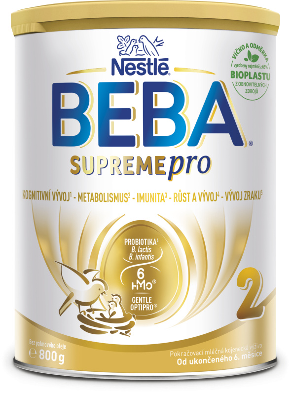 BEBA SUPREMEpro 2 kojenecké mléko od ukončeného 6. měsíce 6HMO 800 g