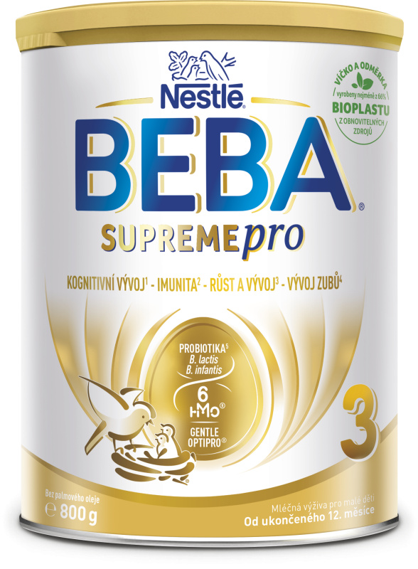 BEBA SUPREMEpro 3 kojenecké mléko od ukončeného 12. měsíce 6HMO 800 g