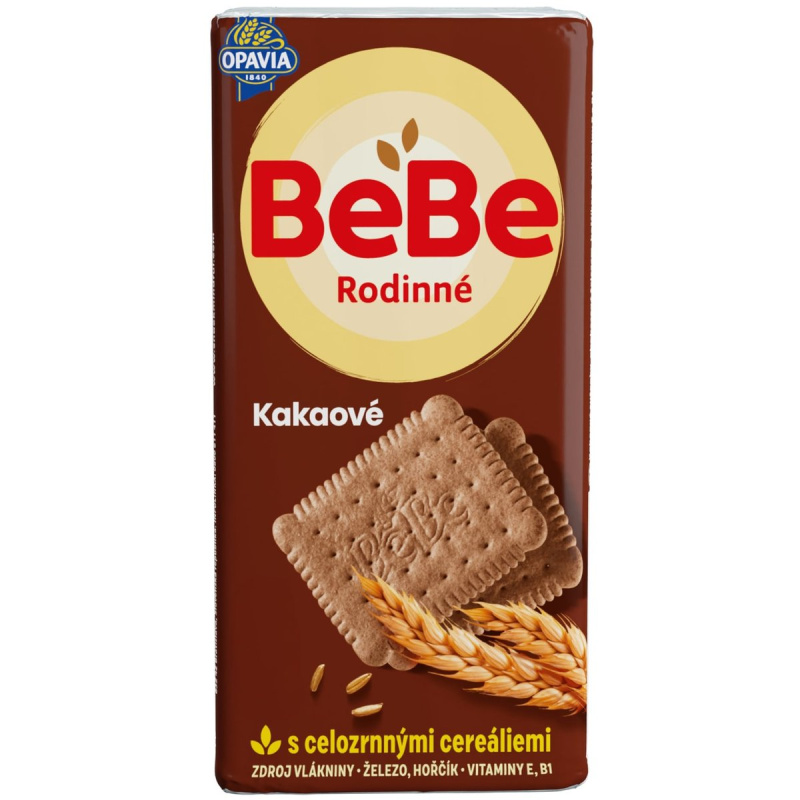 Opavia BeBe Rodinné Kakaové - celozrnné sušenky - 130 g