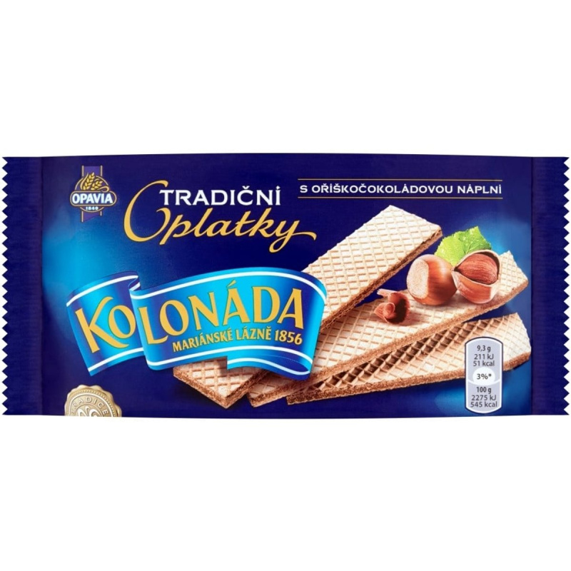 Opavia Kolonáda - oříškočokoládové oplatky - 140 g