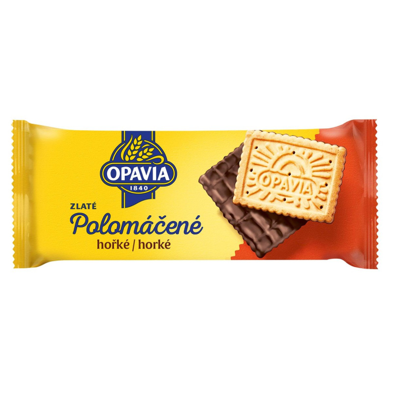 Opavia Zlaté - polomáčené sušenky hořké, 100 g