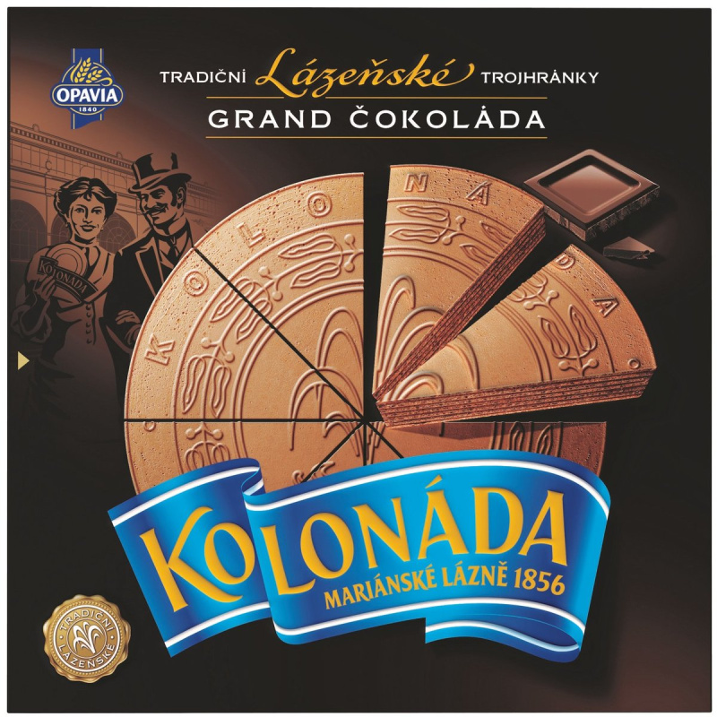 Opavia Kolonáda Trojhránky lázeňské oplatky Grand čokoláda