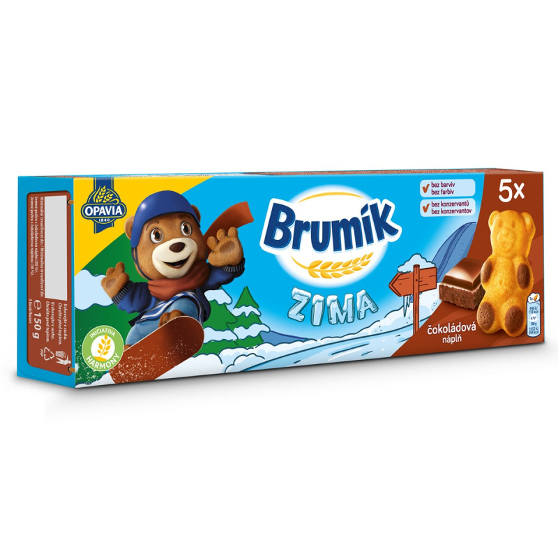 Opavia Brumík Čokoládová náplň jemné pečivo
