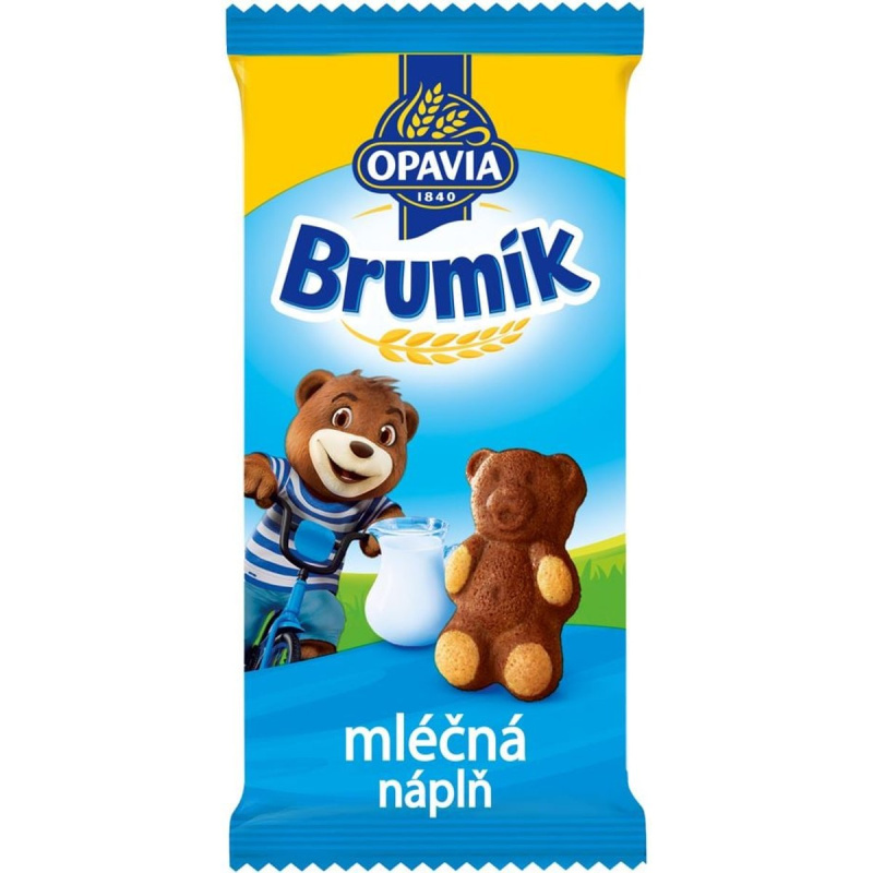 Opavia Brumík Mléčná náplň jemné pečivo