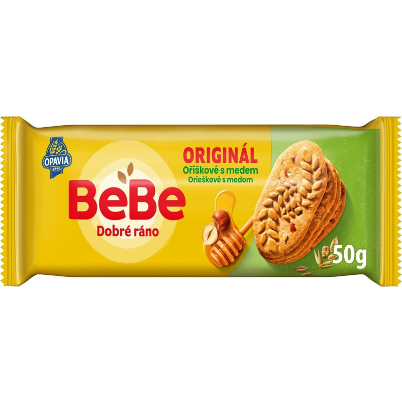 Opavia sušenky BeBe Dobré Ráno oříškové s medem