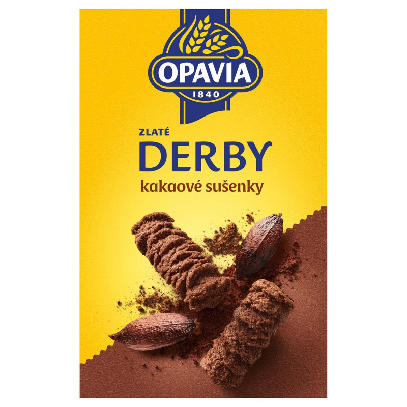 Opavia sušenky Zlaté Derby kakaové