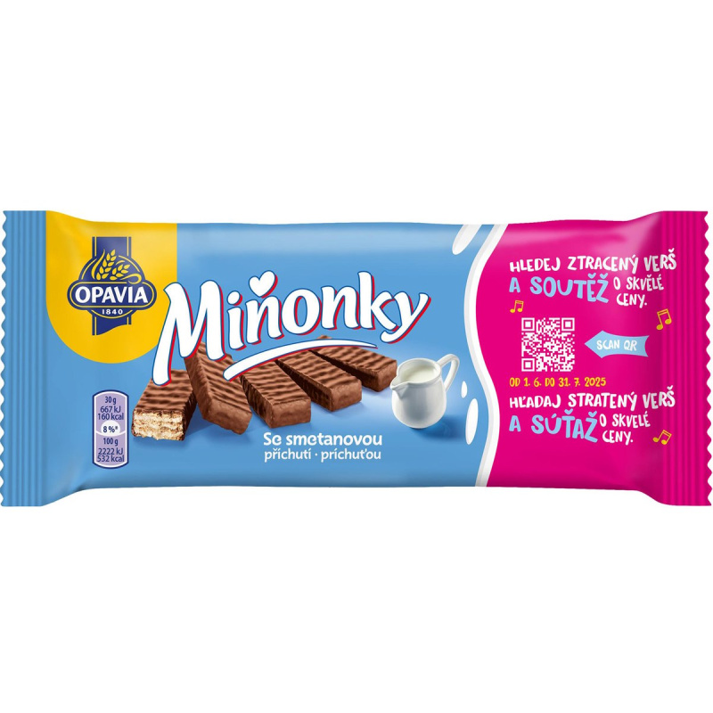 Opavia Miňonky - smetanové sušenky, 50 g