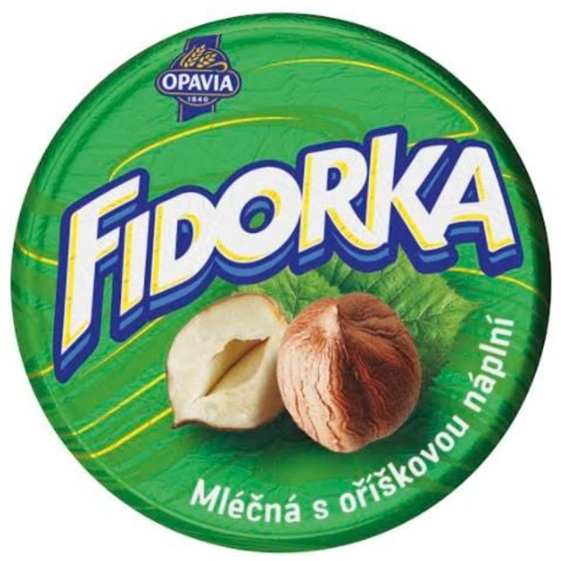 Opavia Fidorka Mléčná s oříškovou náplní zelená