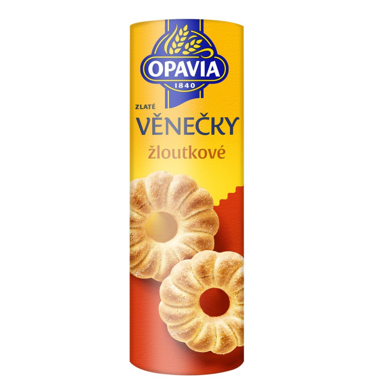 Opavia sušenky Zlaté Věnečky žloutkové