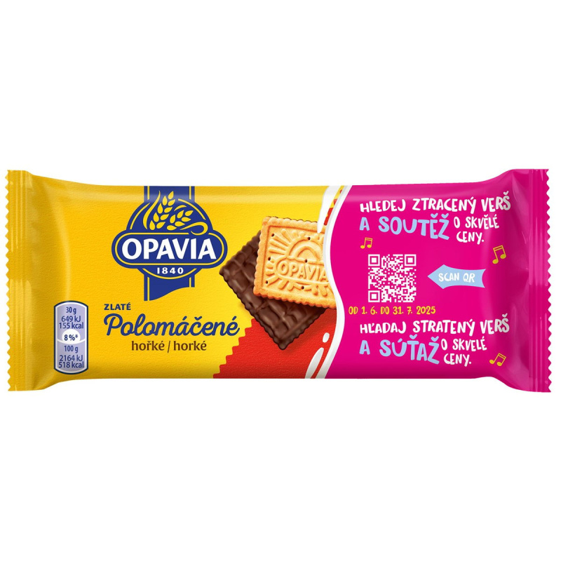 Opavia sušenky Zlaté Polomáčené hořké