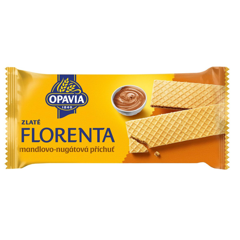 Opavia oplatky Zlaté Florenta  mandlovo-nugátová náplň