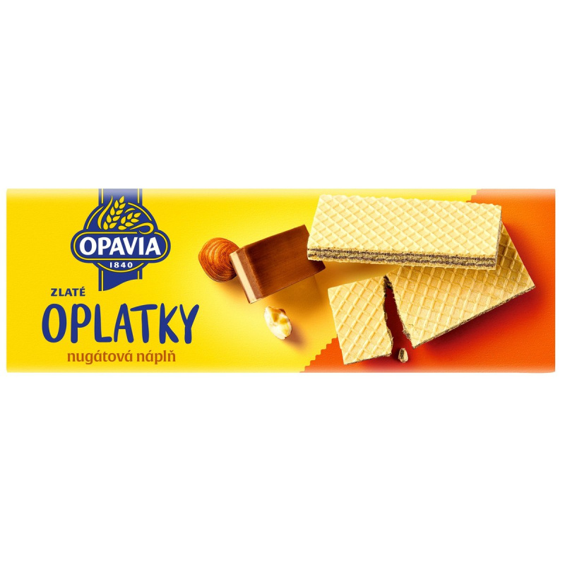 Opavia Oplatky Zlaté nugátová náplň