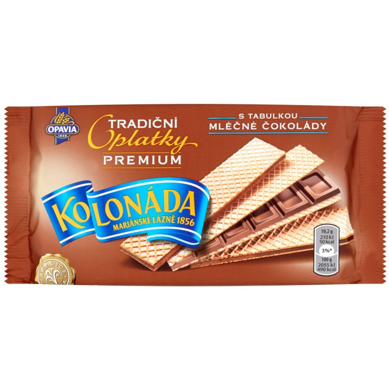 Opavia Kolonáda oplatky s tabulkou mléčné čokolády Premium