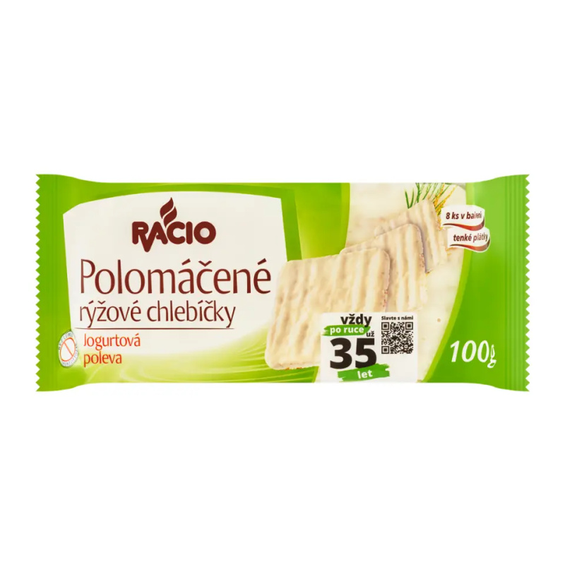 RACIO Polomáčené rýžové jogurtová poleva 100 g