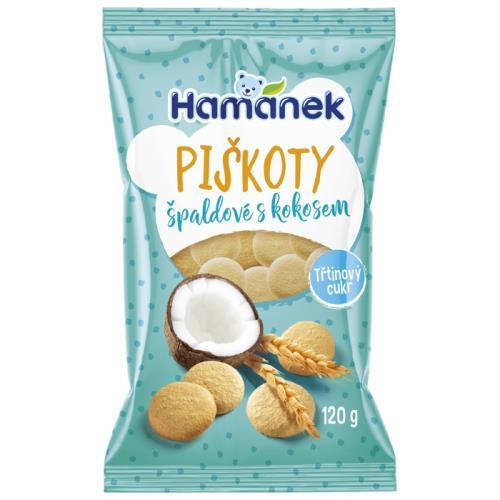HAMÁNEK Špaldové piškoty s kokosem 120 g